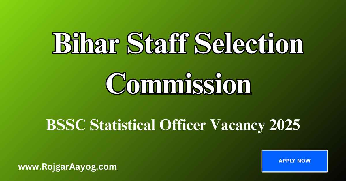 BSSC Statistical Officer Vacancy